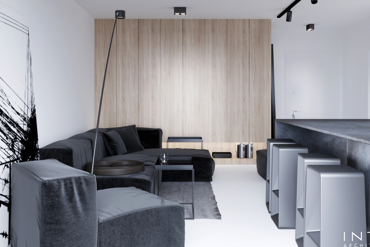 Minimalistyczne mieszkanie 55 m² Warszawa